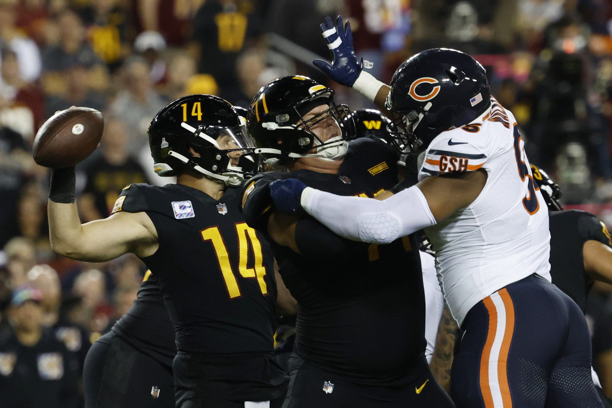 Sam Howell says a lot of disappointing things came out of the 40-20 blowout loss to the Bears.